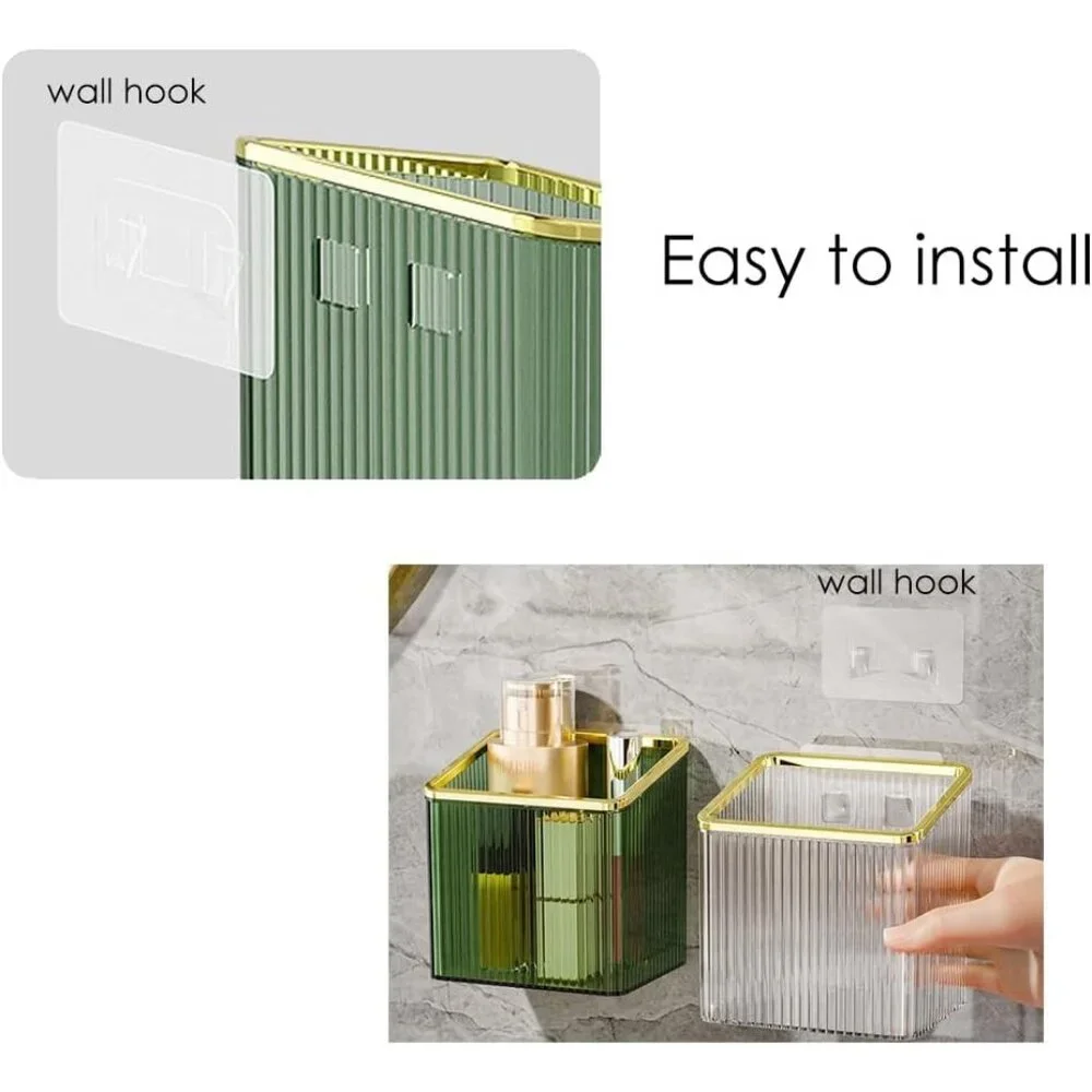 Rust-Proof Floating Shelves for Kitchen & Bathroom - No Drill, Easy Install